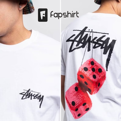 Stussy Fuzzy Dice Tee, Stussy T-Shirt Gift For Women , Gift For Men