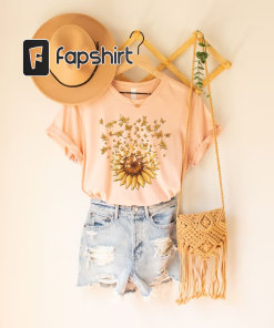 Sunflower Butterfly Shirt, Butterfly Tee, Mothers Day…