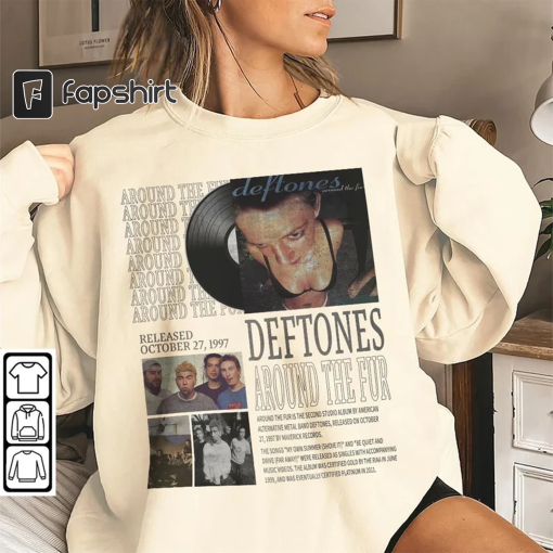 Vintage Bootleg Inspired Tee Deftones Around The Fur Vintage T-Shirt, Deftones Around The Fur Album Shirt, Retro 90s Vintage Shirt Music Tee