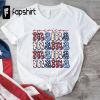 America Land Of The Free Because Of The Brave Shirt, Fourth of July Shirt, 4th Of July Shirt Design, Retro Smiley Face Shirt, usa Shirt, freedom