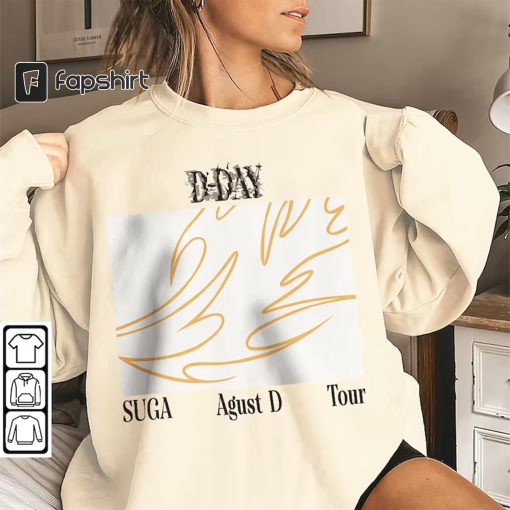 Agust D Suga Kpop Shirt, BTS Suga Yoongi’s World Tour 2023 Sweatshirt, Suga D Day Gift For Fan Unisex Hoodie KPOP0905TP