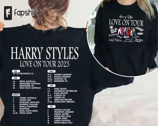 Love On Tour 2023 2 Sides Unisex Styles Tshirt, Sweatshirt, Hoodie, HS Love On Tour 2023, HS Concert, Harry House Shirt, Gift For Fan.