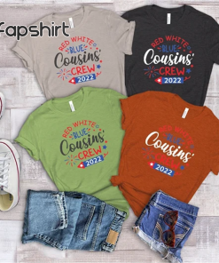 Red White Blue Cousins Crew Shirt, 4th…