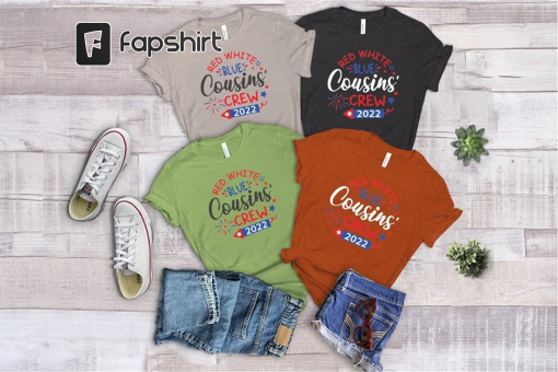 Red White Blue Cousins Crew Shirt, 4th Of July Shirt, Matching Cousin Crew Shirt, American Flag Tee, USA Family Shirt, Patriotic Cousin Tee