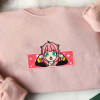 Anime Embroidered Sweatshirt, Any.a Embroidered Sweatshirt, Sp.y Family Anime Embroidered Sweatshirt, Best Anime Embroidered Crewneck