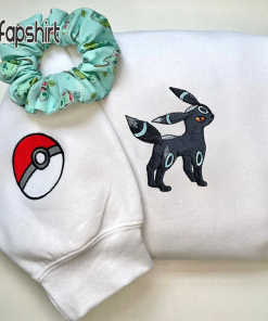 Shiny Umbreon Custom Embroidered Sweatshirt, Shiny Umbreon…