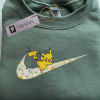 Pokemon Embroidered sweatshirt; Embroidered hoodie; Pokemon embroidery; Pokemon Hoodies; Pokemon sweatshirt;Anime & cartoon embroidery