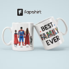 Best Dad Ever Tumbler, Personalized Father And Kids Coffee Tumbler, Father’s Day Gift, Birthday Gift For Dad, Custom Superhero Dad Tumbler