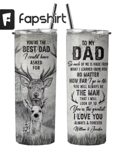 To My Dad Tumbler PNG, 20oz Skinny…