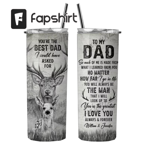 To My Dad Tumbler PNG, 20oz Skinny Tumbler Sublimation Design, Dad Gift Tumbler Wrap, Fathers Day Tumbler