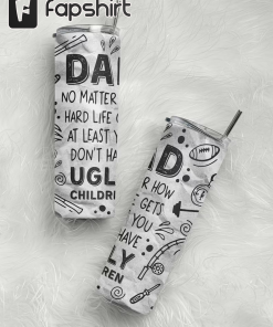 Funny Dad Tumbler Sublimation Design, AT Lease…