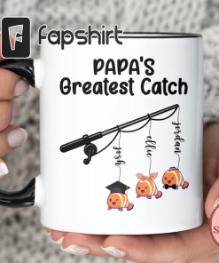 Personalized Papa’s Greatest Catch Mug •Father’s Day…