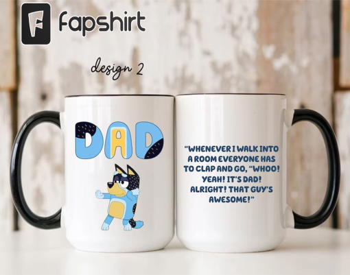 Cartoon Dad Mug, Gift for Dad