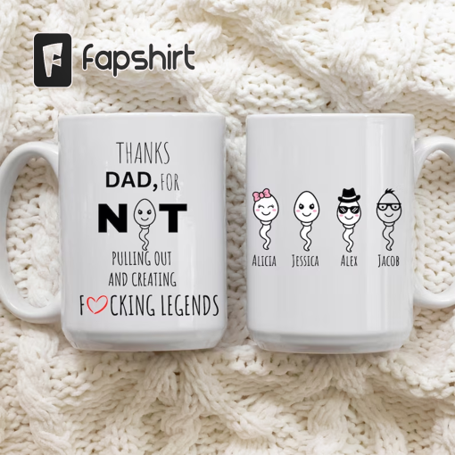 Personalized Fathers Day Gift From Daughter Custom Dad Mug From Son From Kids From Wife From Baby Girl Fathers Day Gag Gift