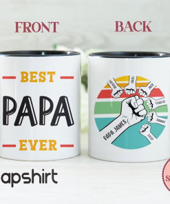 Best Papa Ever Mug • Personalized Papa’s…