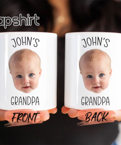 Grandpa Mug Gift, Personalized Baby Face Photo…