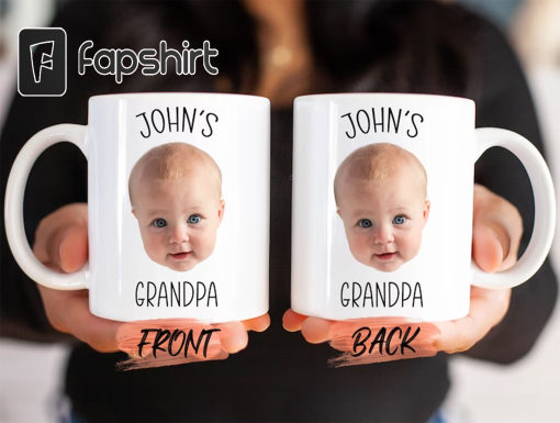 Grandpa Mug Gift, Personalized Baby Face Photo Mug For Grandpa Birthday, Baby Face Coffee Mug, Grandpa Gift, Custom Face Mug For Fathers Day