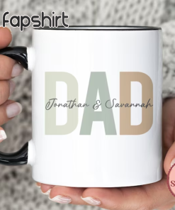 Personalized Dad Mug with Kids Name •Custom…