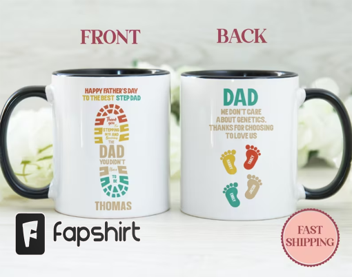 Best Step Dad Mug • Personalized Coffee Mug • Funny Bonus Dad Gift • Happy Father’s Day Gift • (MU-83 Step)