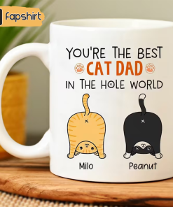 Personalized Cat Dad Mug, Best Cat Dad…