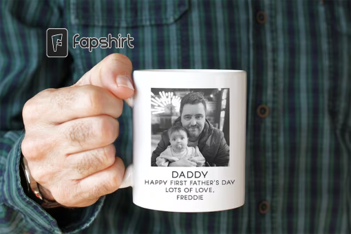 Personalised Father’s Day Gift Mug, First Father’s Day Daddy Gift, Add Your Photo Mug, Daddy Mug, Dad Mug, Dad Birthday Gift, Dad Keepsake