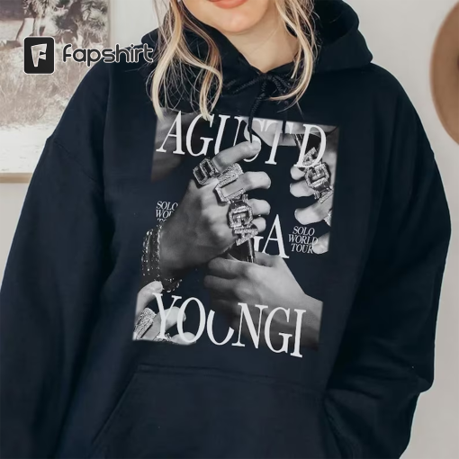 Yoongi Kpop Shirt, World Tour Graphic Shirt, Yoongi Vintage Shirt, Yoongi Birthday Shirt, Suga Agust D Unisex Gift Bootleg Hoodie Kpop