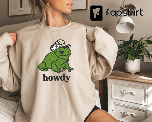 Howdy T-Shirt, Mother’s Day Gift, Cute Shirt for him, Gift for her, Frog Shirt, Howdy Frog Shirt, Frog Meme T-shirt Gift Idea, Father’s Day