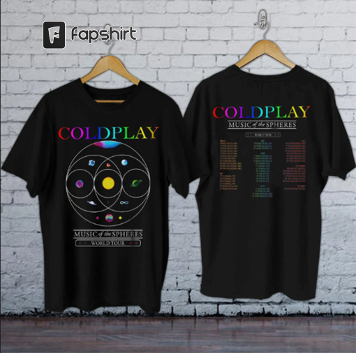 Coldplay World Tour 2023 Shirt,Coldplay The Spheres Tour Shirt ,Coldplay Music Shirt,Vintage Music Band T-Shirt,Tour 2023 Tee,Gift For Fan