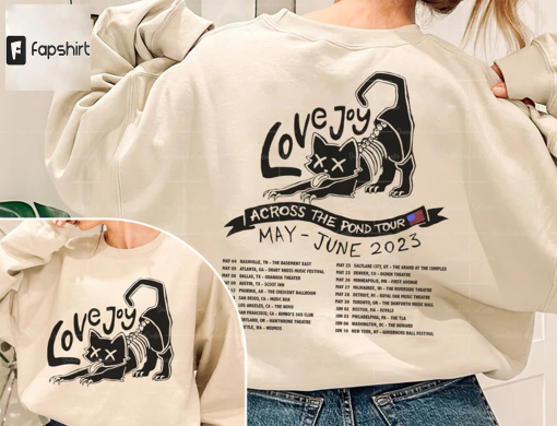 Lovejoy Tour Concert 2023 Shirt, Across The Pond Tour 2023, Front & Back Printed Tour Date T-Shirt, Lovejoy Sweater, Lovejoy Tour Fan Gifts