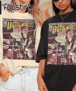 Arctic Monkeys Comic Shirt, 90S Vintage Merch…