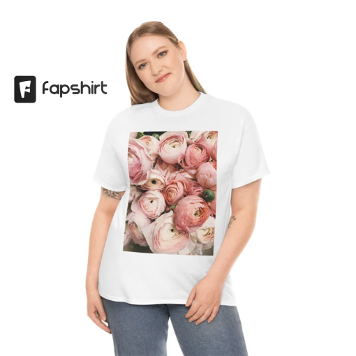 Flower Tee Womens White tshirt | Floral Tshirts | T-Shirt for women | Vintage Cottagecore T-shirt CelestesStudio©