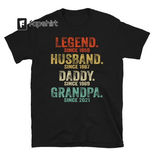 Legend Husband Daddy Papa Customized Tshirt, Personnalized Legend Husband Dad Grandpa Shirt, Personalized Gifts for Grandpa