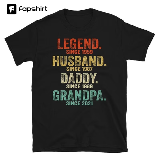 Legend Husband Daddy Papa Customized Tshirt, Personnalized Legend Husband Dad Grandpa Shirt, Personalized Gifts for Grandpa