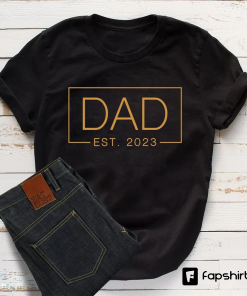 T-shirt for Men, Dad Est 2023, Funny…