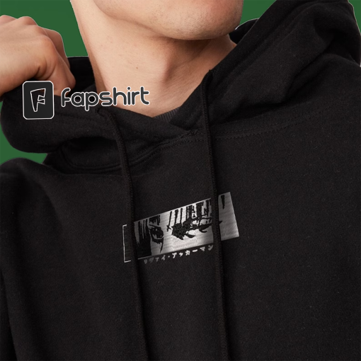 Custom Anime Minimalist Embroidered AOT Tshirt, Personal Black & White Silhouette Aesthetic Grunge Streetwear Hoodies, Fan made Crewnecks