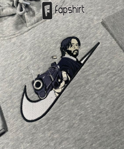 Retro John Wick embroidered Sweatshirt,Keanu Reeves Tshirt,Keanu…