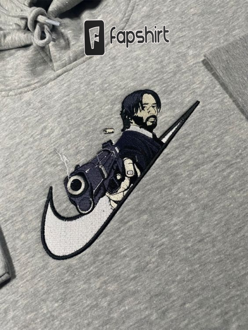 Retro John Wick embroidered  Sweatshirt,Keanu Reeves Tshirt,Keanu Cyberpunk Retro 90s Movie,Vintage Keanu Reeves embroidered