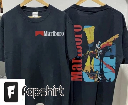 Vintage 80s Marlboro Cowboy T-shirt, Marlboro Cowboy Sweatshirt for Men, Women Vintage 90s Marlboro Cowboy Hoodie