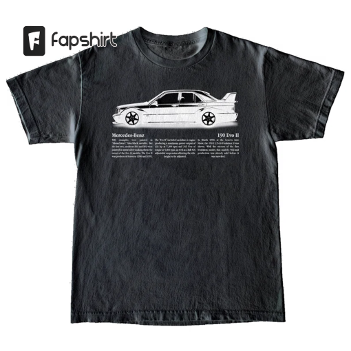 Vintage Mercedes Benz 190 Evo 2 Tee | Classic Car Enthusiast Gift | Retro Automotive Shirt