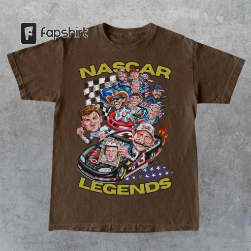 Nascar Legends 90s Vintage T-shirt, Vintage Racing Graphic Shirt, Retro Oversize Race Tee, Cute Nascar Gift, Dale Earnhardt Gift, Car Shirt