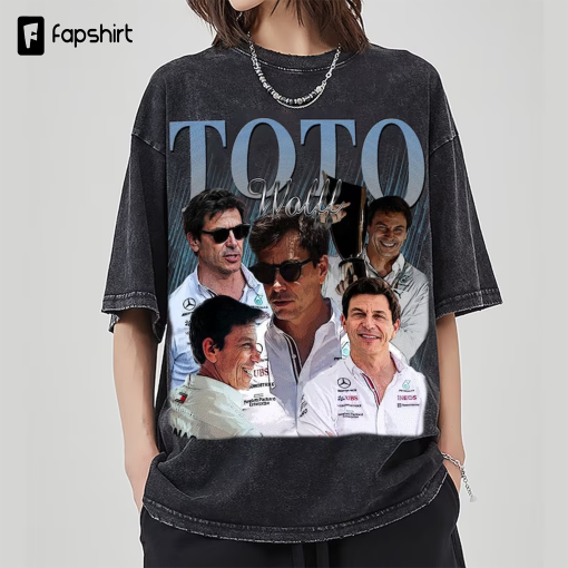 Toto Wolff Vintage Washed T-Shirt, Formula Racing F1 Homage Graphic Unisex shirt, Driver Racing Championship Tee Fans Gift