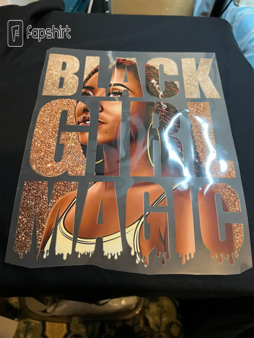 Black girl magic screen print transfers