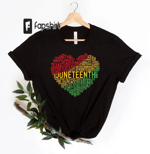 Juneteenth Heart Shirt,Juneteenth shirt women,Black Culture, Black History,Black Lives Matter Tee,Melanin T-Shirt,Black Girl, Free-ish Shirt