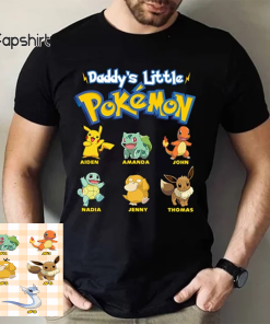 Daddy’s Little Pokeball Shirt | Pikachu Bulbasaur…