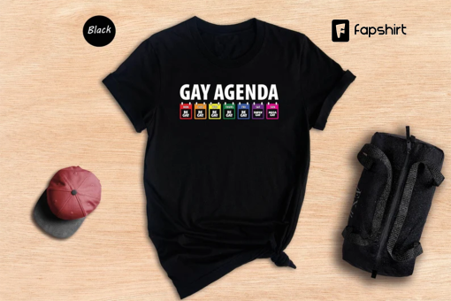 Gay Agenda Shirt, Funny Gay Shirt, Funny Lgbt Shirt, Gift For Gay Friend, Pride Couple Shirt