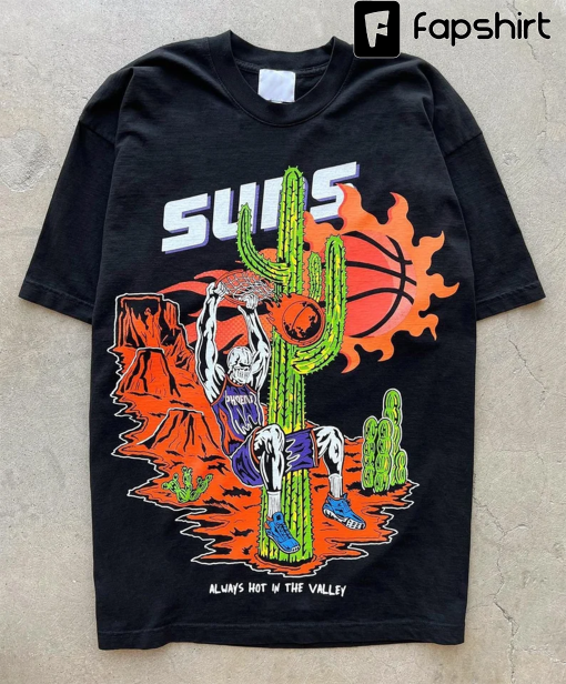 Warren Lotas ” Always Hot in the Valley ” Phoenix Suns T-shirt | NBA Suns in 4 shirt, Basketball Shirt, Youth , Devin booker shirt