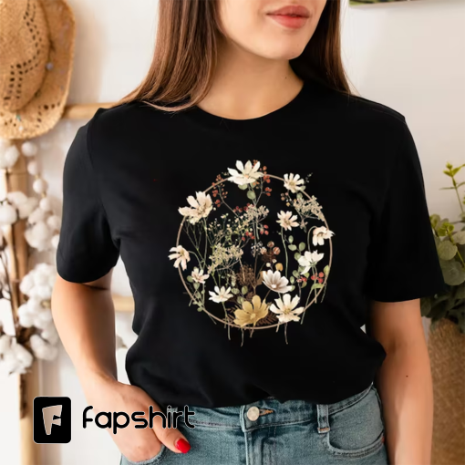 Flower Shirt, Gift For Her, Flower Shirt Aesthetic, Floral Graphic Tee, Floral Shirt, Flower T-shirt, Wild Flower Shirt, Wildflower T-shirt