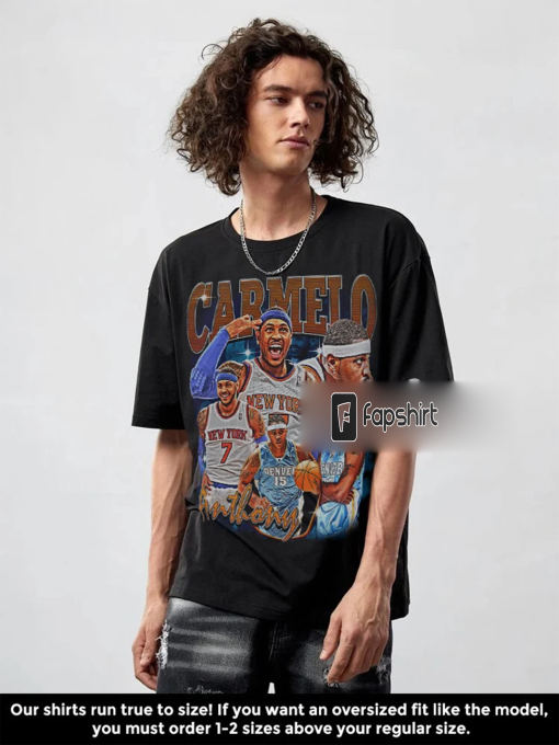 Carmelo Anthony Shirt, Basketball shirt, Classic 90s Graphic Tee, Unisex, Vintage Bootleg, Gift, Retro