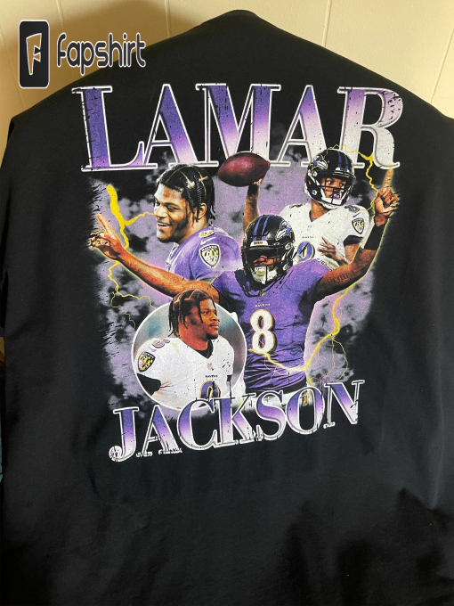 Lamar Jackson Shirt, Football shirt, Classic 90s Graphic Tee, Unisex, Vintage Bootleg, Gift, Retro