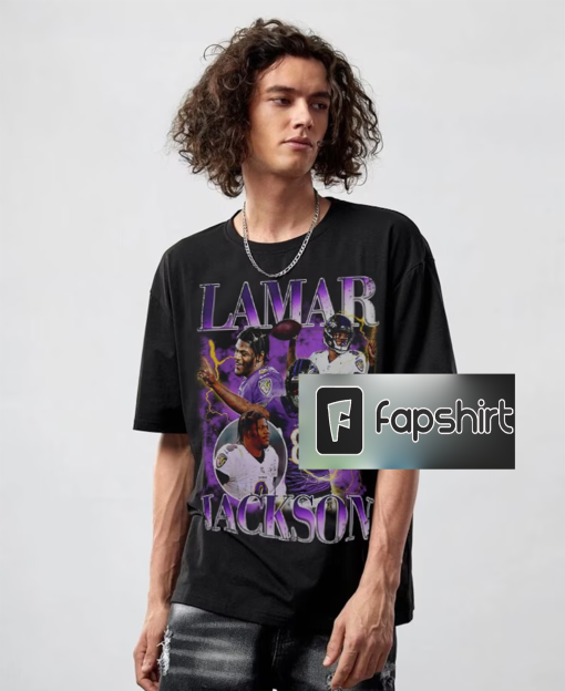 Lamar Jackson Shirt, Football shirt, Classic 90s Graphic Tee, Unisex, Vintage Bootleg, Gift, Retro